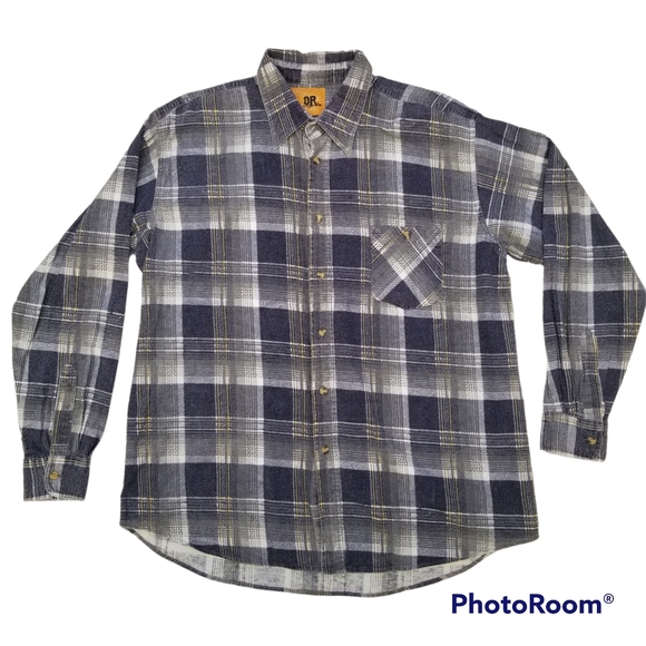 Men's Outback Rider Gray Flannel Size Large - Picture 1 of 10